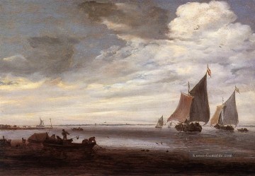 Fluss Scene2 Stiefel Seestück Salomon van Ruysdael Ölgemälde